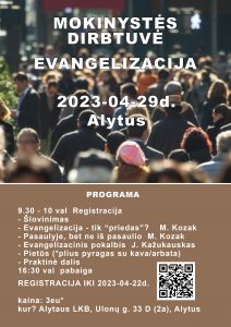 Read more about the article Evangelizacijos dirbtuvės
